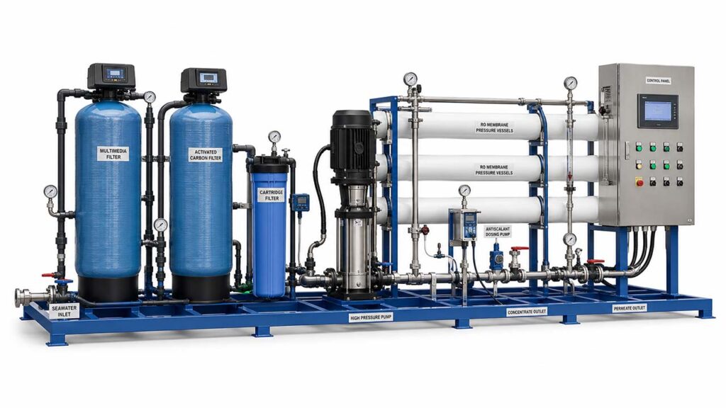 Commercial seawater RO system